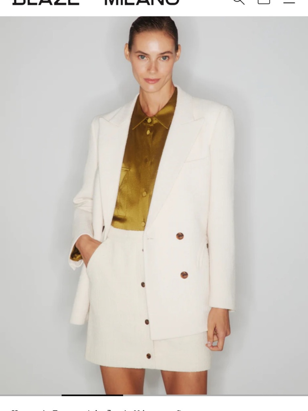 Blaze Milano Missy Everything Cream Blazer. Size II